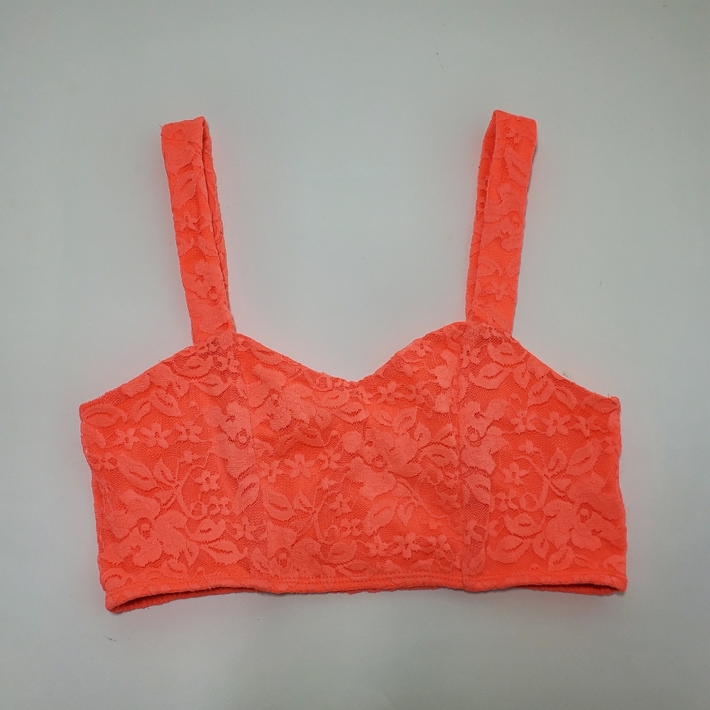 Heart & Hips | Orange Lace Bralette | Small